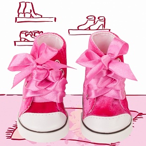 Кеды вельветовые розовые, для кукол 42-50 см. (Gotz, 3402957)